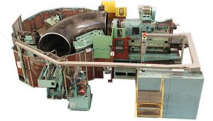 Special machine for processing ends, chamfers of complex configuration